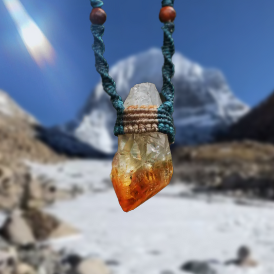 Integrated Wealth Merge Citrine Crystal Pendant