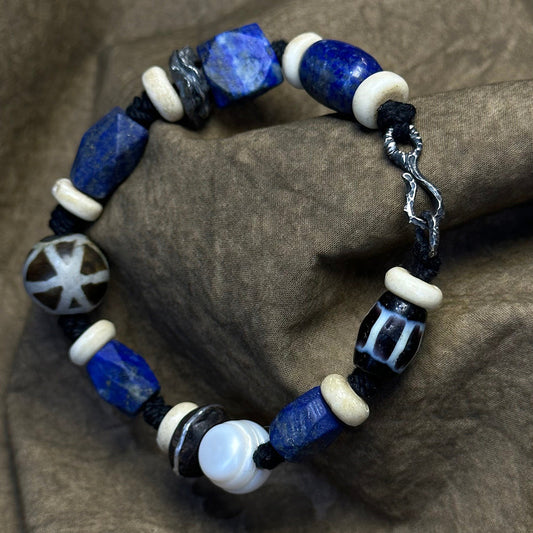 Spiritual Compass Lapis & Crystal Bracelet