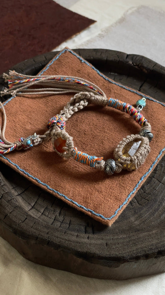 Citrine Prosperity Handwoven Bracelet