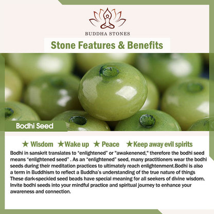 Buddha Stones Tibetan Bodhi Seed Dzi Bead Keep Away Evil Spirits Bracelet