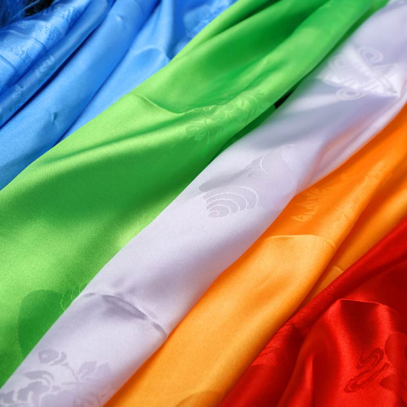 Buddha Stones Tibetan Blessing Auspicious 5 Colors Khata Decoration