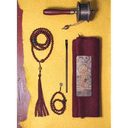 Buddha Stones Bodhi Seed Cyan Jade Copper Peace Luck Bracelet