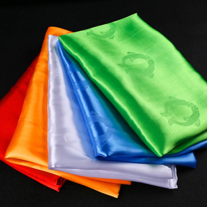 Buddha Stones Tibetan Blessing Auspicious 5 Colors Khata Decoration