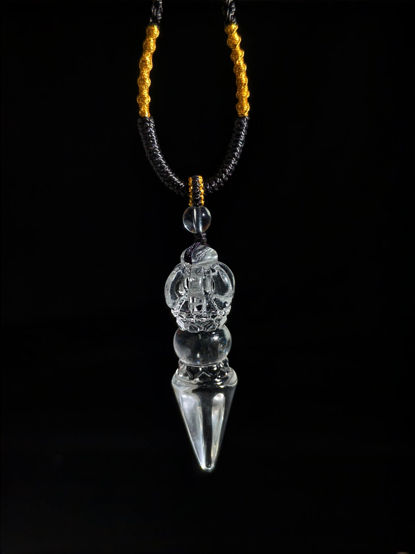 Vajra Demon Subduing Pestle Obstruction Removal Crystal Kailash Energy Blessing Himalaya Tibetan White Crystal