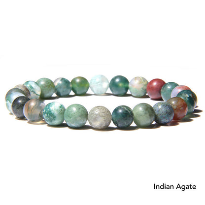 Natural Agate Stone Crystal Balance Beaded Bracelet