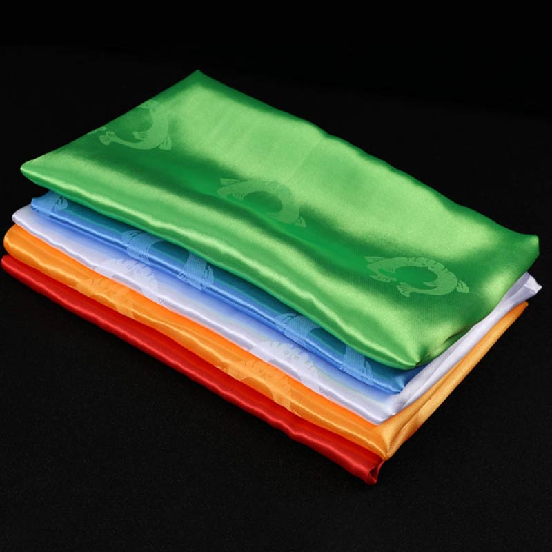 Buddha Stones Tibetan Blessing Auspicious 5 Colors Khata Decoration