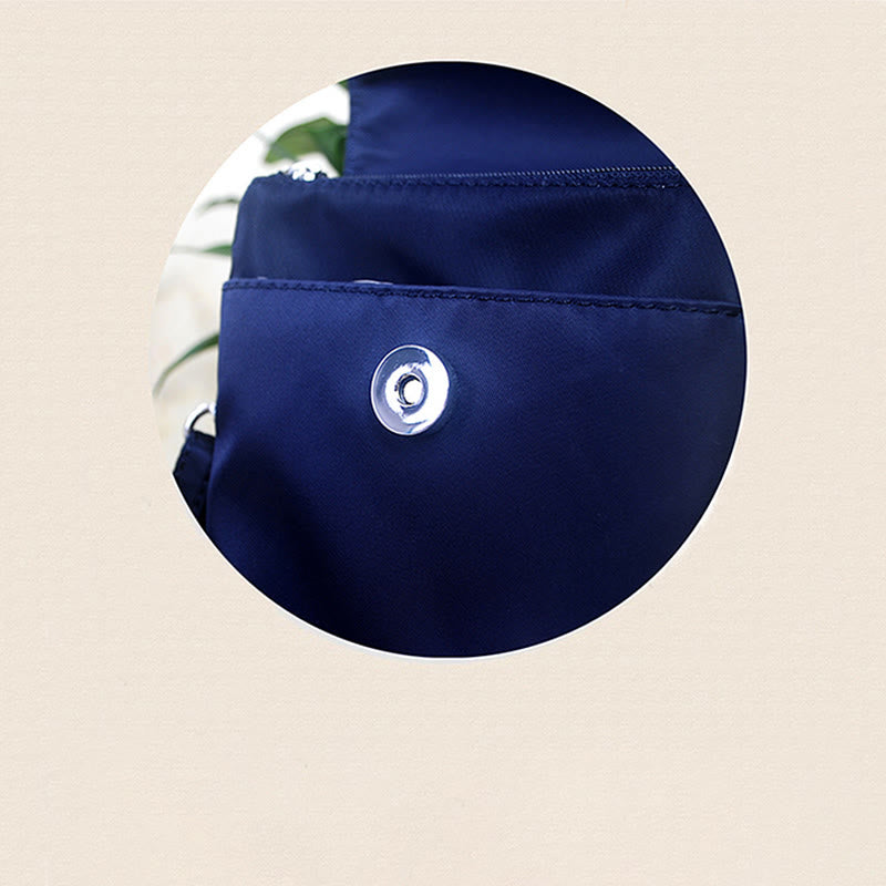 Buddha Stones Waterproof Handmade Embroidered Lotus Flowers Crossbody Bag Shoulder Bag Cellphone Bag