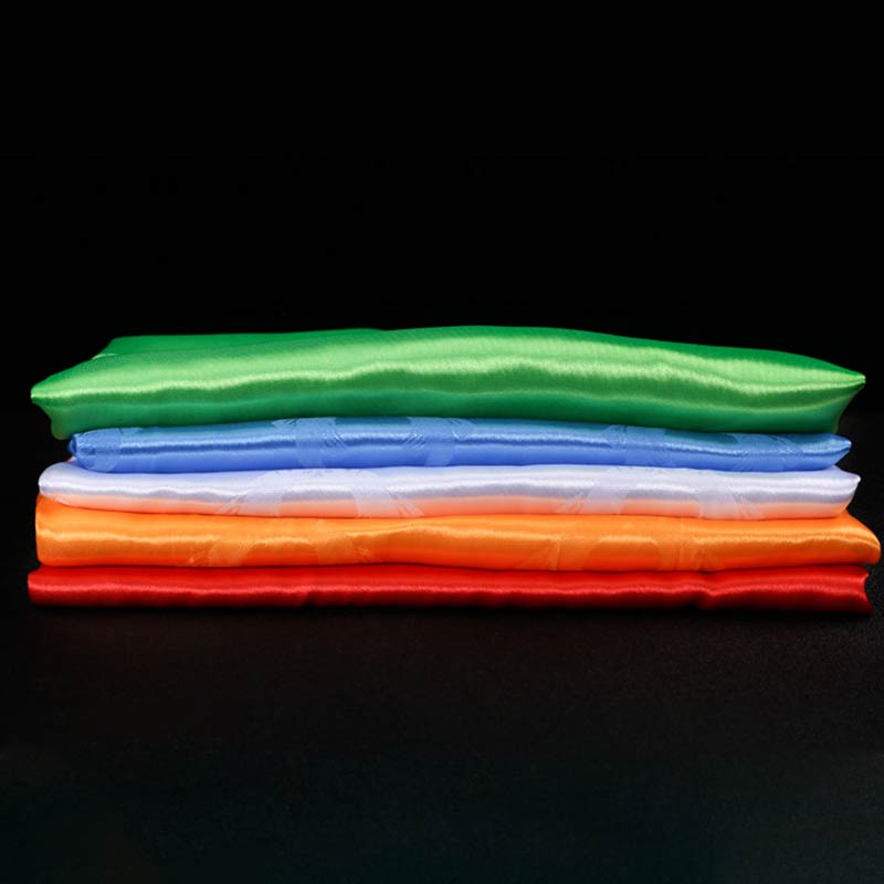 Buddha Stones Tibetan Blessing Auspicious 5 Colors Khata Decoration