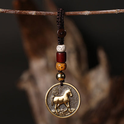 Buddha Stones "Hoping You Have a Joyful Year" Year of the Horse Keychain Includes Gift Message Card
