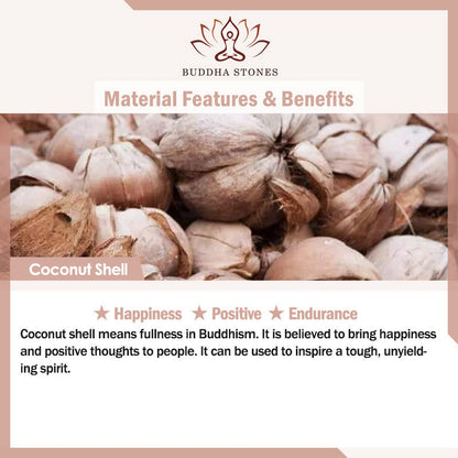 Buddha Stones Tibetan Bodhi Seed Dzi Bead Coconut Shell Wisdom Bracelet