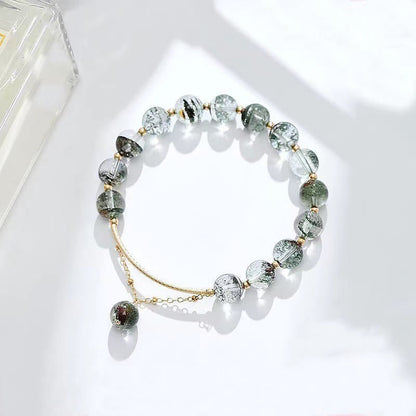 Buddha Stones Green Phantom Crystal Confidence Charm Bracelet