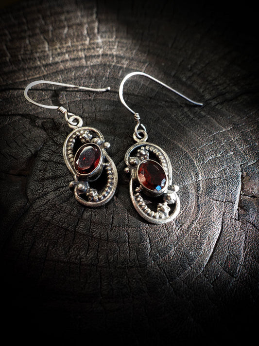 Sterling Silver Ruby Earrings | Elegant Gemstone Jewelry
