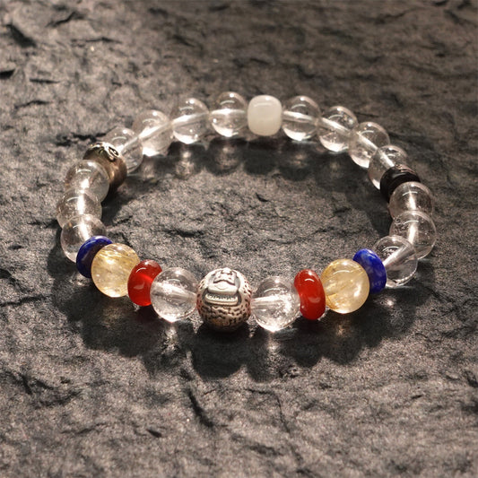 Wisdom Healing Vairocana Clear Quartz Buddha Bracelet