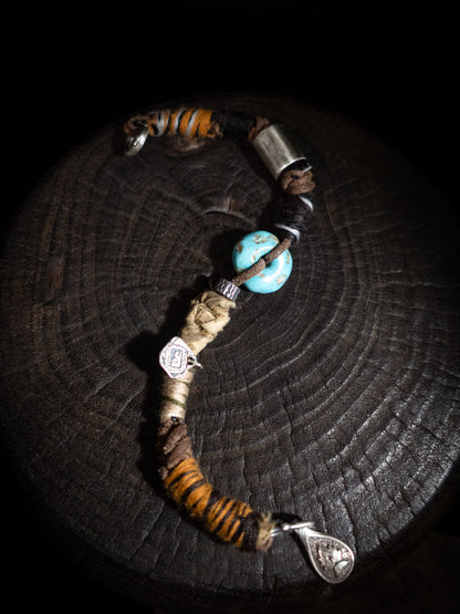 Serenity Balance Turquoise Bracelet | Tibetan-Inspired Woven Design