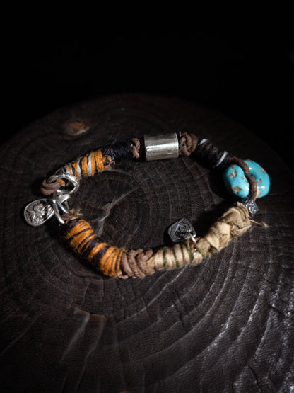 Serenity Balance Turquoise Bracelet | Tibetan-Inspired Woven Design