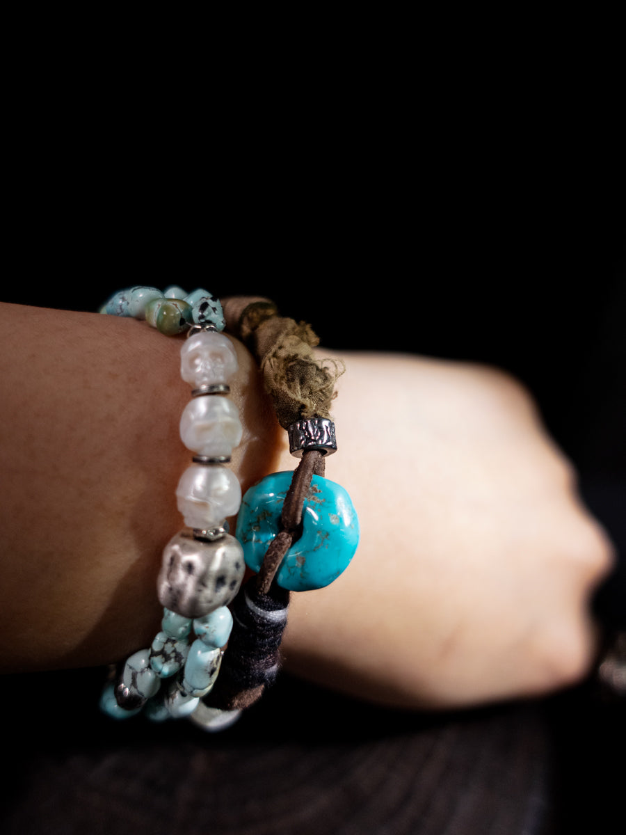 Serenity Balance Turquoise Bracelet | Tibetan-Inspired Woven Design