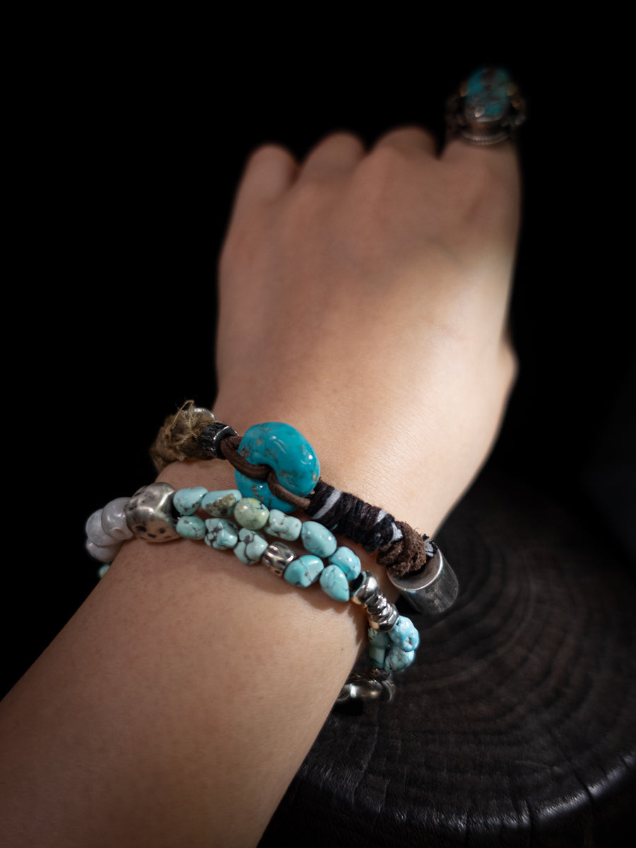 Serenity Balance Turquoise Bracelet | Tibetan-Inspired Woven Design