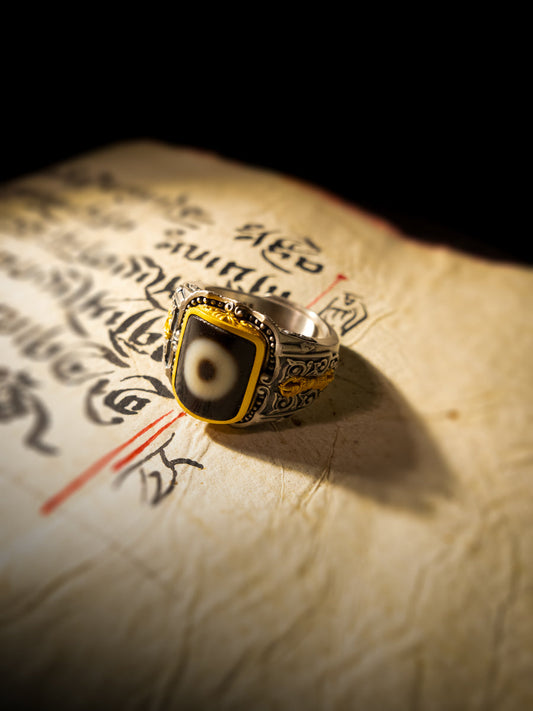 Protective Energy Dzi Tibetan Treasures Rings