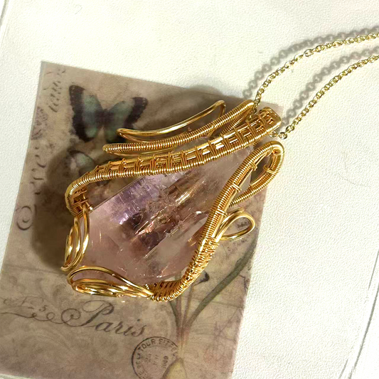 Kailash Energy Amour Amethyst Pendant in Handcrafted Copper