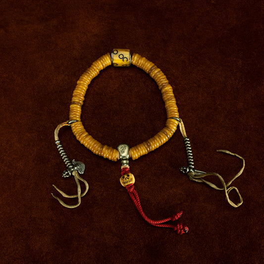 Qing Dynasty Antique Jade Mala Bracelet with 108 Beads