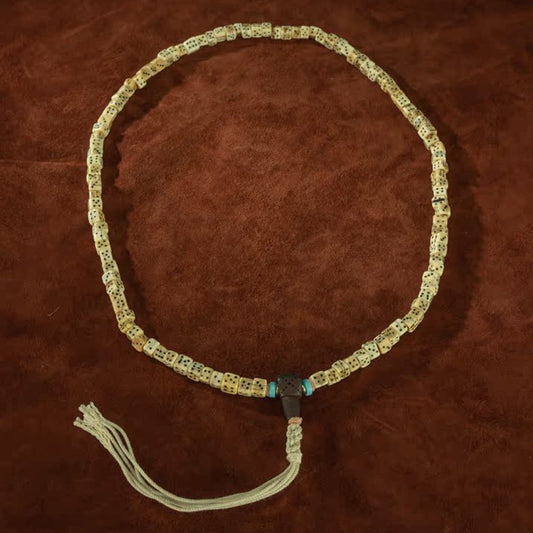108 Beads Antique Tibetan Jade & Turquoise Bodhi Seed Prayer Bracelet