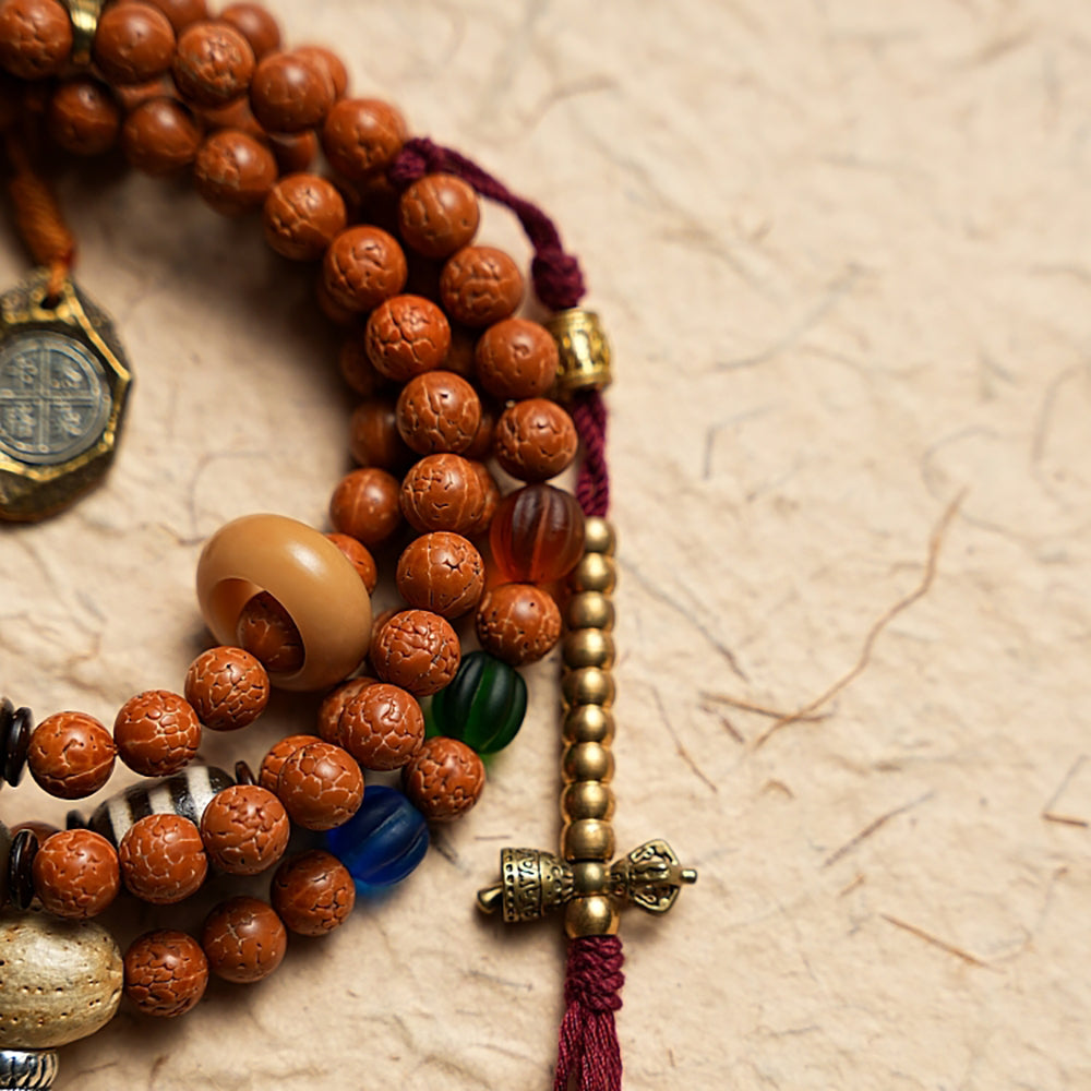 Bodhi Seed and Agate Harmony Bracelet | Wisdom, Peace, and Strong Connections