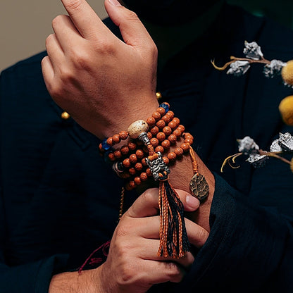 Bodhi Seed and Agate Harmony Bracelet | Wisdom, Peace, and Strong Connections