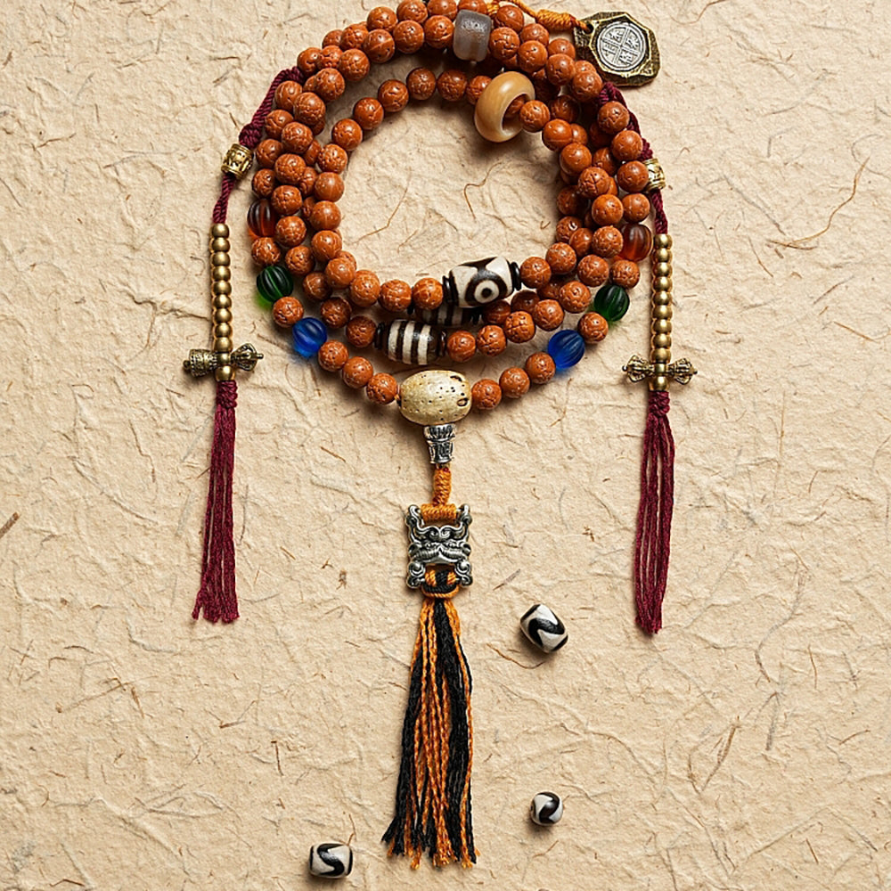 Bodhi Seed and Agate Harmony Bracelet | Wisdom, Peace, and Strong Connections