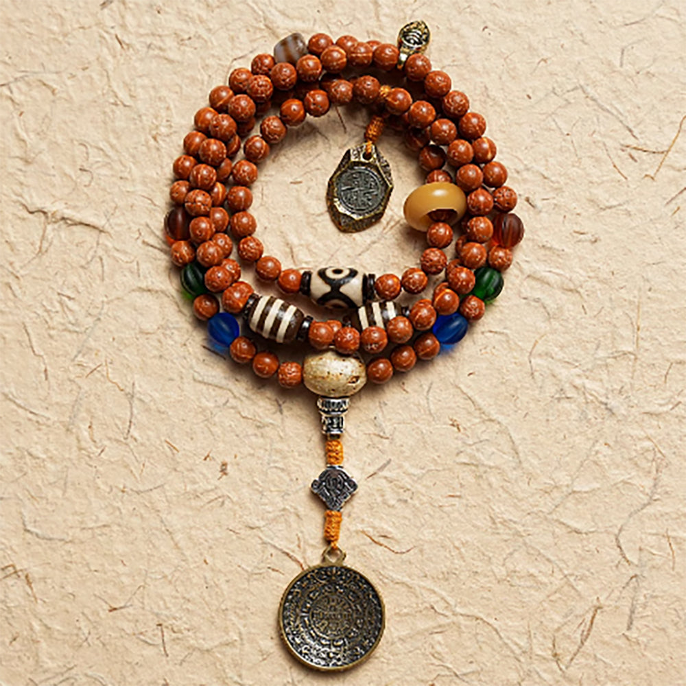 Bodhi Seed and Agate Harmony Bracelet | Wisdom, Peace, and Strong Connections