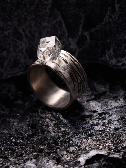 Timeless Clarity Raw Quartz Ring