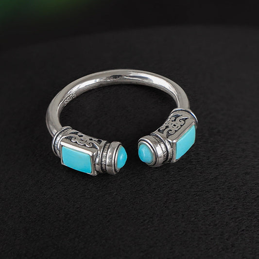 Turquoise Victory Ring | Symbol of Power, Success, and Wealth in Sterling Silver