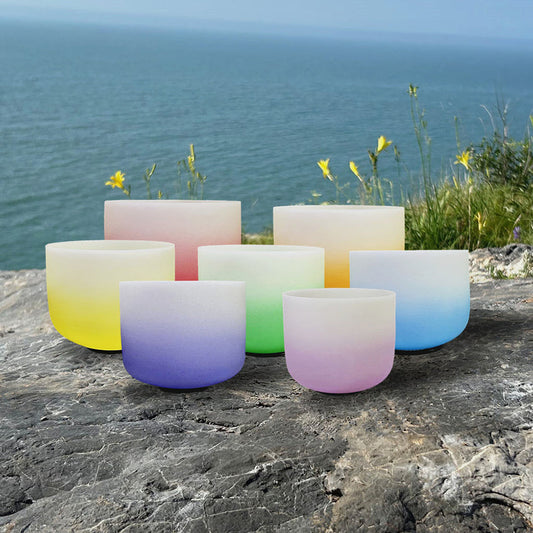 Kailash Energy Serenity Crystal Singing Bowl  - 7 Chakra Gradient Healing Bowls