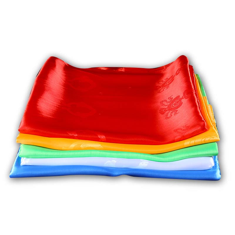 Buddha Stones Tibetan Blessing Auspicious 5 Colors Khata Decoration