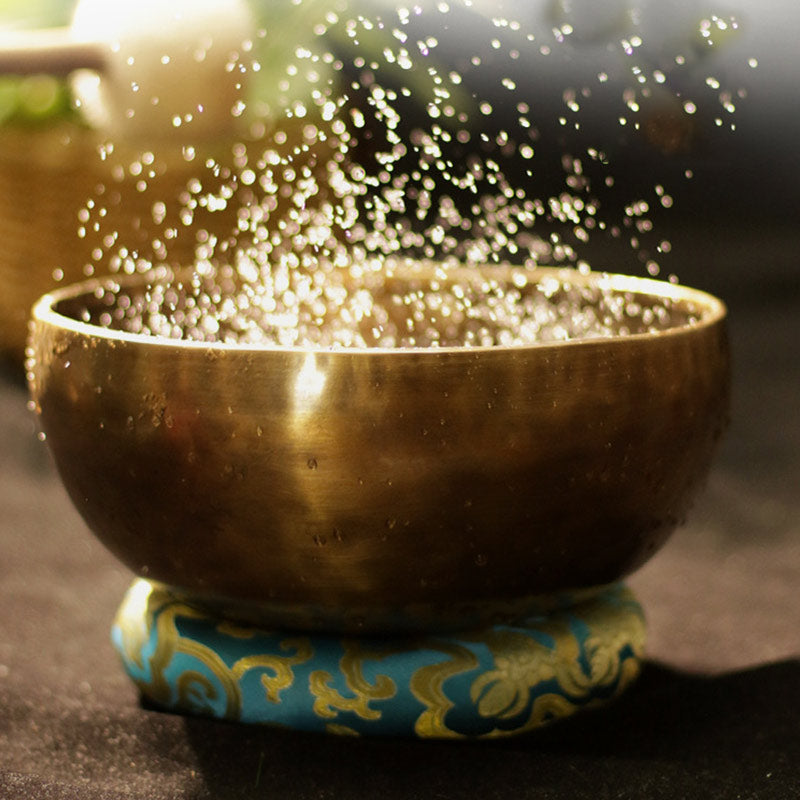Buddha Stones Tibetan Sound Bowl Handcrafted for Healing and Meditation Positive Energy Singing Bowl Set