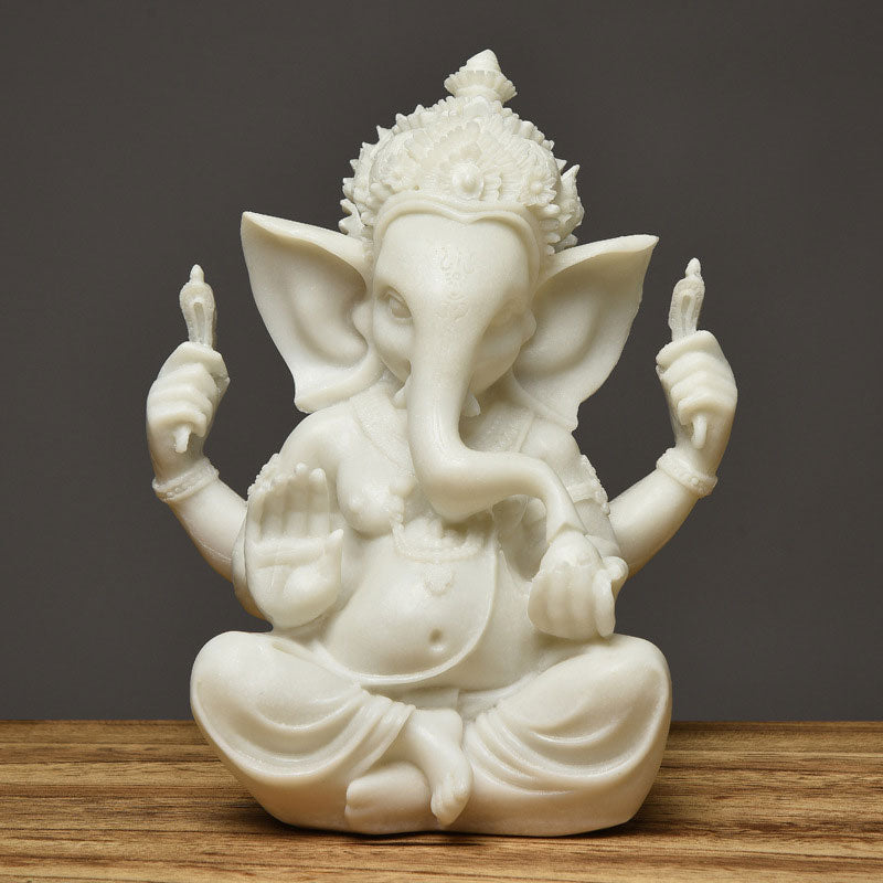Buddha Stones Ganesh Ganpati Elephant Statue Wealth Blessing Home Decoration