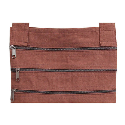 Buddha Stones Spiritual Mind Practice Lotus Embroidered Cotton Shoulder Bag Crossbody Bag