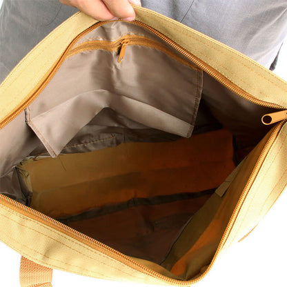 Buddha Stones Spiritual Mind Practice Lotus Embroidery Pattern Canvas Shoulder Bag Tote Bag