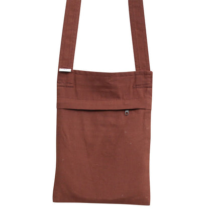 Buddha Stones Spiritual Mind Practice Lotus Embroidered Cotton Shoulder Bag Crossbody Bag