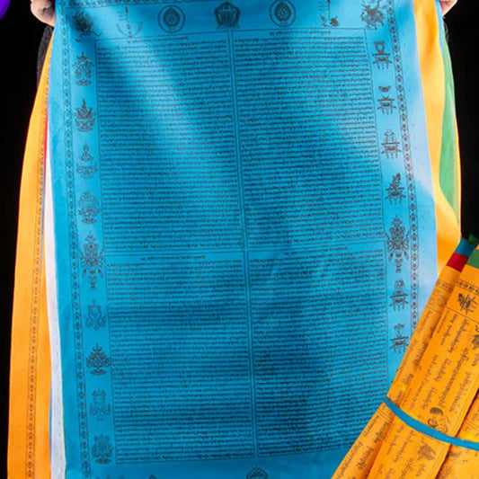 Buddha Stones Tibetan 5 Colors Windhorse Happiness Auspicious Outdoor Prayer Flag