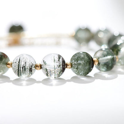 Buddha Stones Green Phantom Crystal Confidence Charm Bracelet