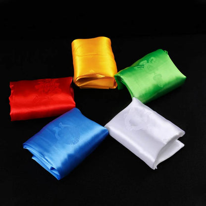 Buddha Stones Tibetan Blessing Auspicious 5 Colors Khata Decoration