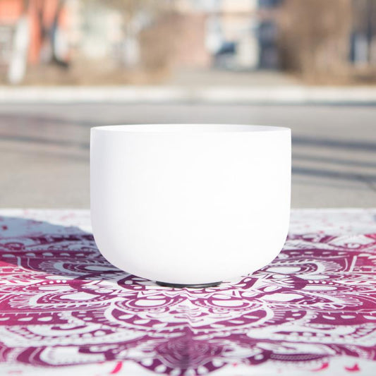 Buddha Stones Tibetan Crystal Sound Bowl Handcrafted for Yoga Healing and Meditation Singing Bowl